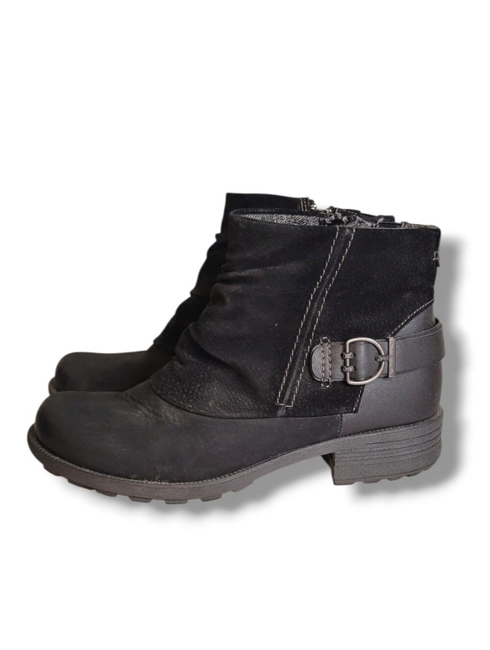 Earth Origins Paige Black Moto Ankle Boots